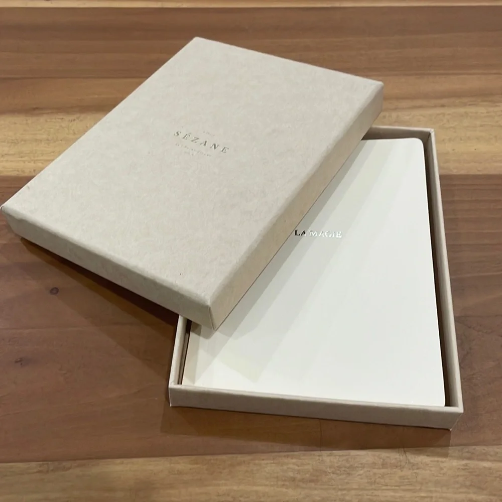 Sézane Cream Gold Pocket “La Magie” Notebook New in Box
